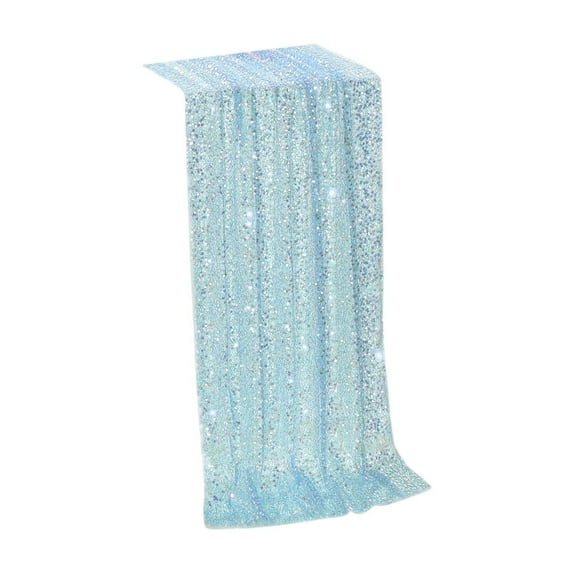 Beautynvta Sequin Table Runner, Mermaid Table Runner Glitter Sequin Tablecloth for Wedding Birthday Party Ceremony Supplies Decor, 12 x 72 In, Blue