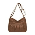 thumbnail image 1 of Beautynvta Shoulder Bag for Women, Multi Layer Fashionable Crossbody Bags, Large Capacity Practical Handbag, Shoulder Bag Bucket Purse, Brown, 1 of 6