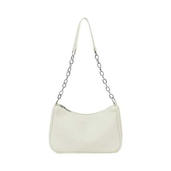 Beautynvta Shoulder Bag for Women, Trendy Casual Handbag Underarm Bag, Leather Waterproof Small Purses Wallet, Beige