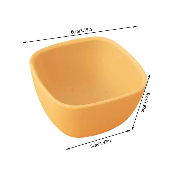 Beautynvta Silicone Feeding Bowl, Mini Prep Bowl, Snack Containers, Small Square Food Containers, Fruit Containers for Lunch, Stackable Lunch Containers