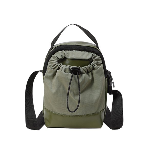 Beautynvta Small Sling Crossbody Bag for Women, Casual Small Square Bag, Canvas Shoulder Bag with Adjustable Strap, Lightweight Handbag for Outdoor Travel, Green