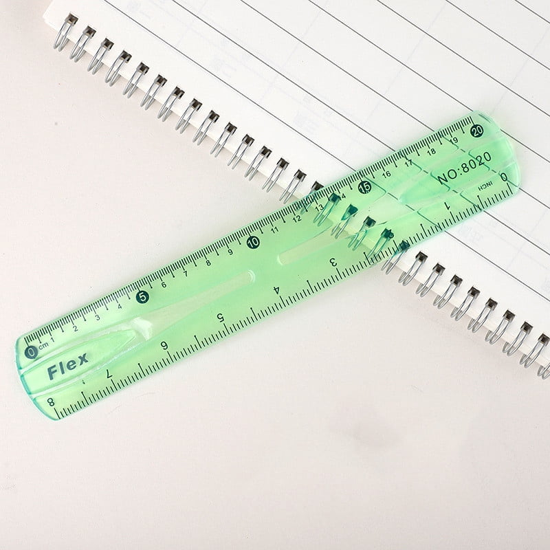 Lexan Ruler Beautynvta Soft Flexible Ruler, 8.3 Inch Super Elastic Translucent ...