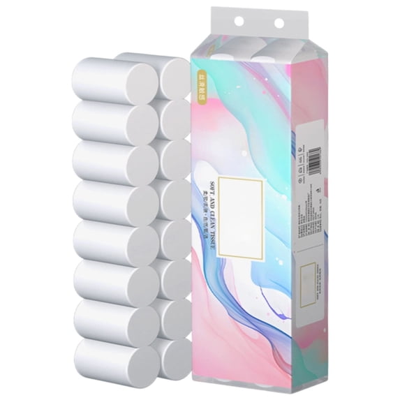 Beautynvta Soft Toilet Paper, Pack of 16 Double Rolls, Tree Free Toilet Paper, Unbleached, Strong, and Absorbent, Wood Pulp Paper, Vegan & Plastic Free