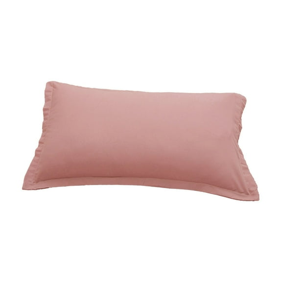 Beautynvta Solid Color Pillowcase, Soft & Breathable Polyester Cooling Sleep Pillow Cover for Side & Back Sleepers, 19''x29'', Hot Pink