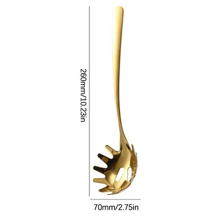Beautynvta Spaghetti Spoon, Stainless Steel Spaghetti Spoon, Pasta Spoon with Teeth, Pasta Noodle Spoon Easy to Use & Clean Pasta Utensil,10.23 Inch