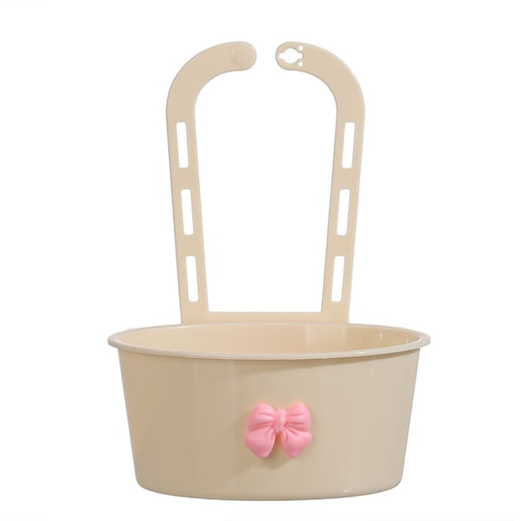 Beautynvta Sponge Holder for Kitchen Sink, Plastic Sink Saddle Caddy Organizer Rack, Sponges Holder Over Faucet, Hanging Kitchen Organizer Accessories Rack Basket, Beige