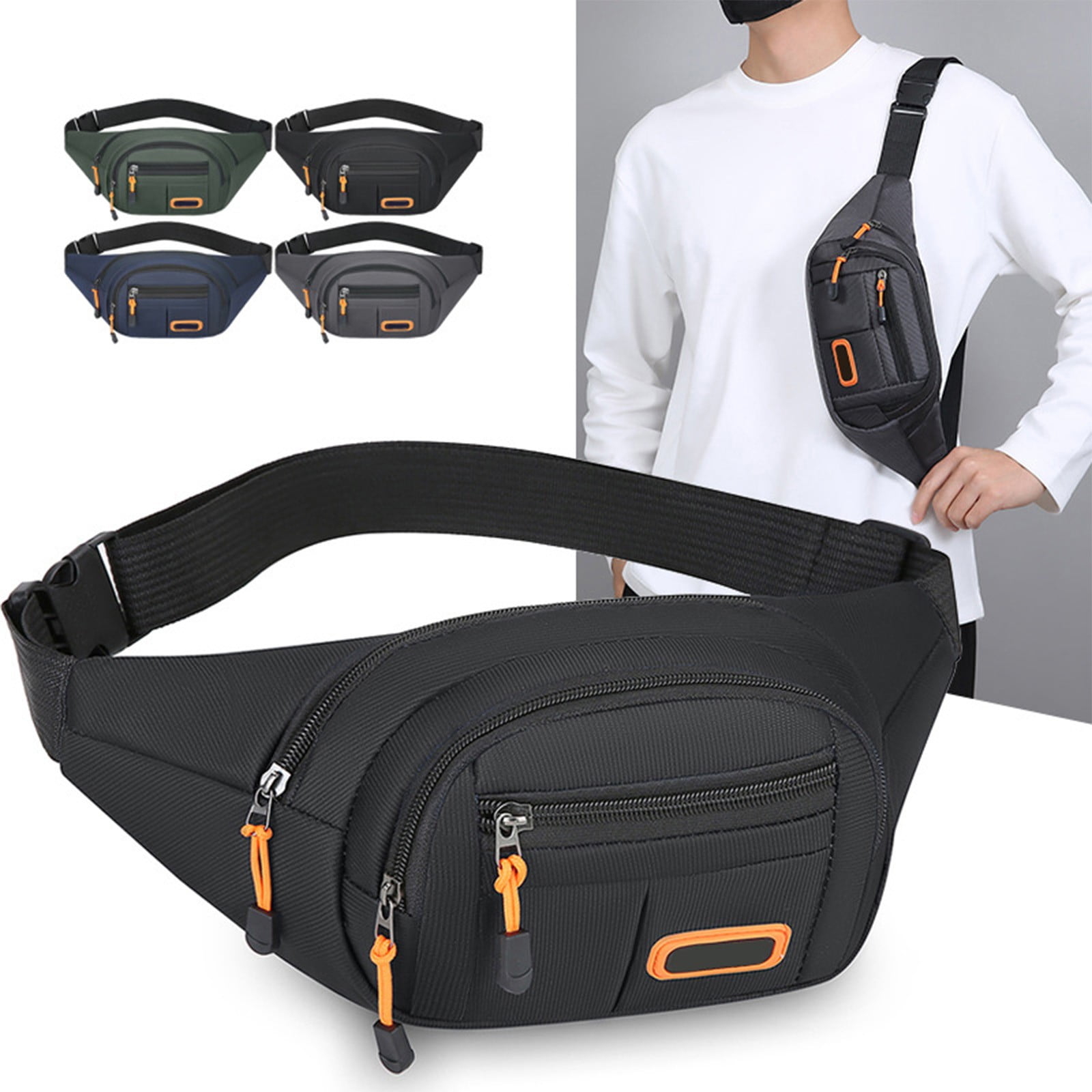 Beautynvta Sports Waist Bag, Multi-Pockets Chest Bag, Small Hiking ...