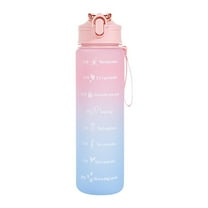 Beautynvta Sports Water Bottle with Straw, 750 ML Motivational Fitness Sports Water Bottle with Time Marker, Leakproof Flip Top, for Gym, Outdoor, Office Work