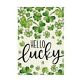 thumbnail image 1 of Beautynvta St. Patrick's Day Garden Flag, 12x18 Inch Double Sided Green Clovers Welcome Flag for Spring Yard Outdoor Decoration, 1 of 5