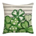thumbnail image 1 of Beautynvta St. Patrick's Day Pillow Cover, 18x18 Inch Green Irish Shamrocks Throw Pillowcase Linen Cushion Cover for Couch Sofa Living Room Home Decor, 1 of 4