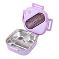 thumbnail image 1 of Beautynvta Stainless Steel Bento Box, Leakproof Lunch Box with Removable Utensil Lid, 3 Compartment Lunch Container with Handles, Microwave & Dishwasher Safe, BPA-Free, 1 of 6