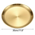 thumbnail image 1 of Beautynvta Stainless Steel Dinner Plates, Thickened Barbecue Plates, Round Kitchen Metal Dish Plates for BBQ, Snack, Salad, Dessert, Fruits, Cookies, 11.8x11.8 In, 1 of 2