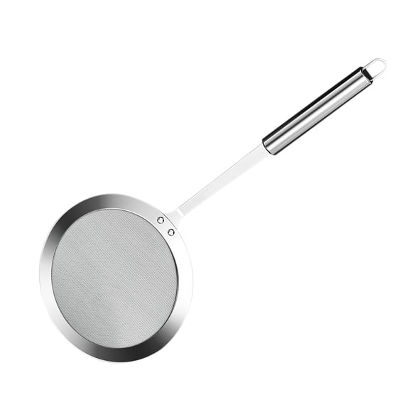 Beautynvta Stainless Steel Hot Pot Fat Skimmer Spoon, Mesh Strainer for Cooking Oil, Multi-Functional Fine Mesh Food Strainer for Skimming Grease and Foam, 5.5''x13.4''