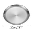 thumbnail image 1 of Beautynvta Stainless Steel Plates, 7.87 In Stainless Steel Thickened Barbecue Plates, Lightweight Unbreakable Dinner Plates, Reusable and Dishwasher Safe, Silvery, 1 of 2