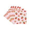 thumbnail image 1 of Beautynvta Strawberry Theme Party Tableware Set, Disposable Napkins for Birthday Summer Fruit Party Supplies, Serves 25, 1 of 3