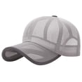 thumbnail image 1 of Beautynvta Summer Mesh Baseball Cap for Men Adjustable Breathable Caps Women Men's Hat Quick Dry Hats Casual Trucker Hat, Gray, 1 of 6