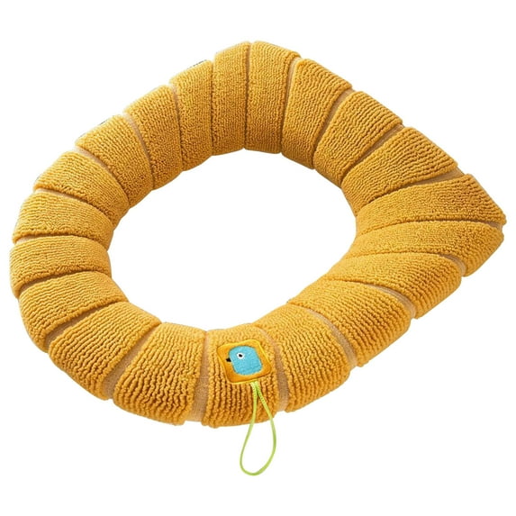 Beautynvta Thicken Toilet Seat Cover, Washable Toilet Seat Cushion Cover with Handle, Warm Toilet Seat Covers, Bathroom Toilet Accessories Set, Yellow