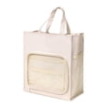 thumbnail image 1 of Beautynvta Tote Bag for Women Men, Large Capacity Oxford Cloth Handbag, Multi Layered Storage Cloth Bag, Front Transparent PVC Zipper Bag and Side Mesh Pocket, 1 of 6