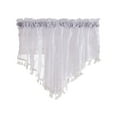 thumbnail image 1 of Beautynvta Triangular Valance Curtains for Living Room, Light Filtering Tassel Voile Sheer Curtain Valance, Rod Pocket Window Valance for Bedroom Bathroom, White, 1 of 7