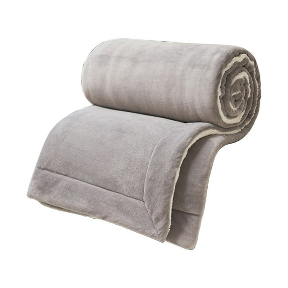 Beautynvta Twin Thick Warm Blanket, Fleece Velvet Blanket, Super Soft Fuzzy Flannel Fleece Blanket for Autumning Winter, 59''x78.7'', Gray