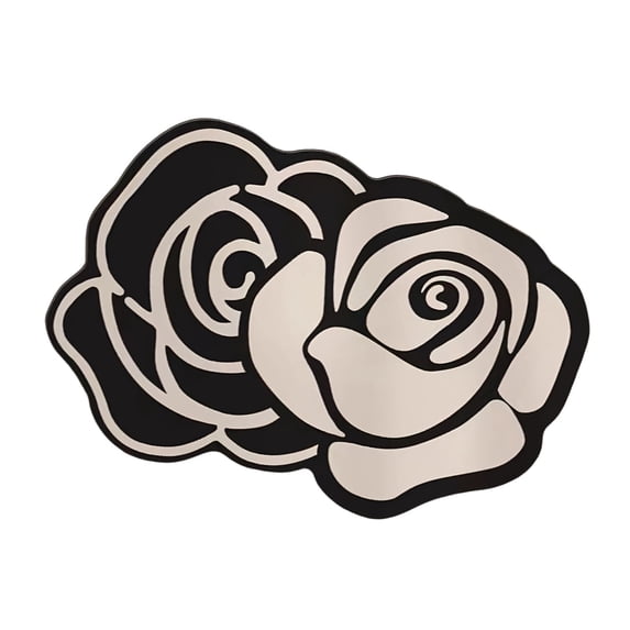 Beautynvta Valentine's Day Bath Mat, Black White Rose Bathroom Rug, Non-Slip Bathtub Decorative Mats, Rubber Floor Carpet for Tub, Shower, Bedroom, Kitchen