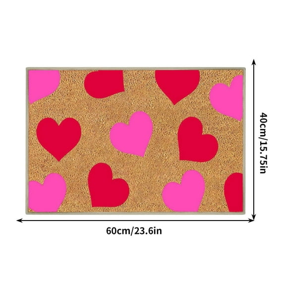 Beautynvta Valentine‘s Day Doormat, Valentine's Day Decoration, Non-Slip Washable Entrance Mats, Inside Mat for Front Door, Welcome Doormat for Front Porch Decor Home Indoor Outdoor