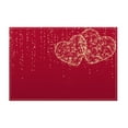 thumbnail image 1 of Beautynvta Valentine's Day Placemat, Red Heart Printed Linen Table Mat, Heat Resistant Valentines Placemat, Romantic Candlelight Dinner Placemat for Party Table Decor, 12''x18'', 1 of 6