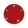 thumbnail image 1 of Beautynvta Valentine's Day Placemat, Round Heart Printed Linen Table Mat, Heat Resistant Placemat, Non-Slip Dining Table Mat for Valentines Wedding Party Decor, 14.2''x14.2'', 1 of 6