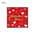 thumbnail image 1 of Beautynvta Valentine's Day Themed Tableware Set, 20 Pcs Red Love Heart Valentine's Day Paper Napkins, Disposable Paper Napkins Set for Valentines Wedding Birthday Party Supplies, 1 of 6
