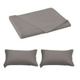 thumbnail image 1 of Beautynvta Washed Cotton Sheet Sets 3 Piece, Breathable & Cooling Bed Sheets with 2 Pillowcases, Soft, Wrinkle Free & Comfy, 98.4''x90.5'' & 29''x19'', Light Gray, 1 of 6