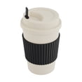 thumbnail image 1 of Beautynvta Wheat Straw Coffee Cup with Lid, Sleef, and Stirrer, Disposable Plastic Coffee Cup, Hot/Cold Beverage Drinking Cup for Water, Juice or Tea, Leakproof, 1 of 6