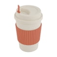 thumbnail image 1 of Beautynvta Wheat Straw Coffee Cup with Lid, Sleef, and Stirrer, Disposable Plastic Coffee Cup, Hot/Cold Beverage Drinking Cup for Water, Juice or Tea, Leakproof, 1 of 6