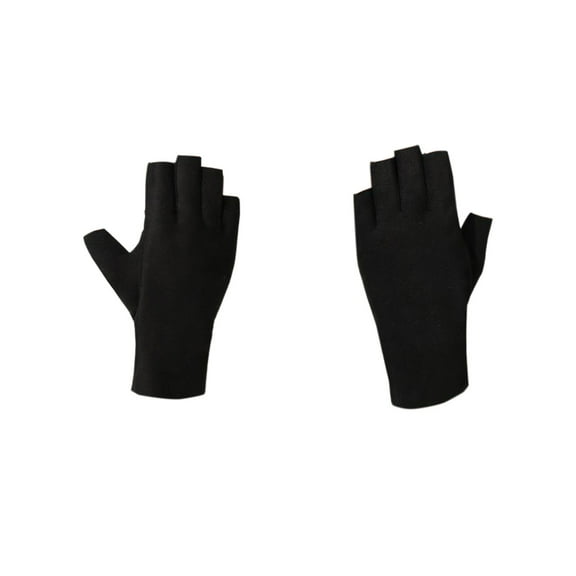 Beautynvta Winter Fingerless Gloves for Women, Velvet Half Finger Gloves, Outdoor Lightweight Warm Gloves for Working, Typing, Writing, Running