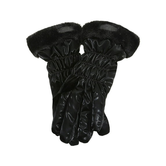 Beautynvta Winter Warm Gloves for Women, Plush Velvet Thickened Touchscreen Gloves, Windproof Cold Weather Ski Gloves for Outdoor Cycling Running Hiking