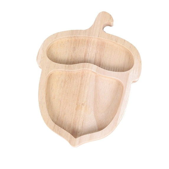 Beautynvta Wooden Acorn Shape Serving Tray, Snack Storage Serving Tray, Multi-Functional Decorative Serving Platter for Food, Fruit, Snack, Wood Cheese Board