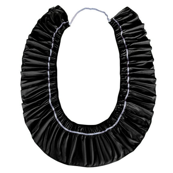 Beautynvta Wrap Around Bed Skirts for Queen Beds 15" Drop, Adjustable Elastic Dust Ruffles, Wrinkle & Fade Resistant, Easy to Install, Machine Washable, Black