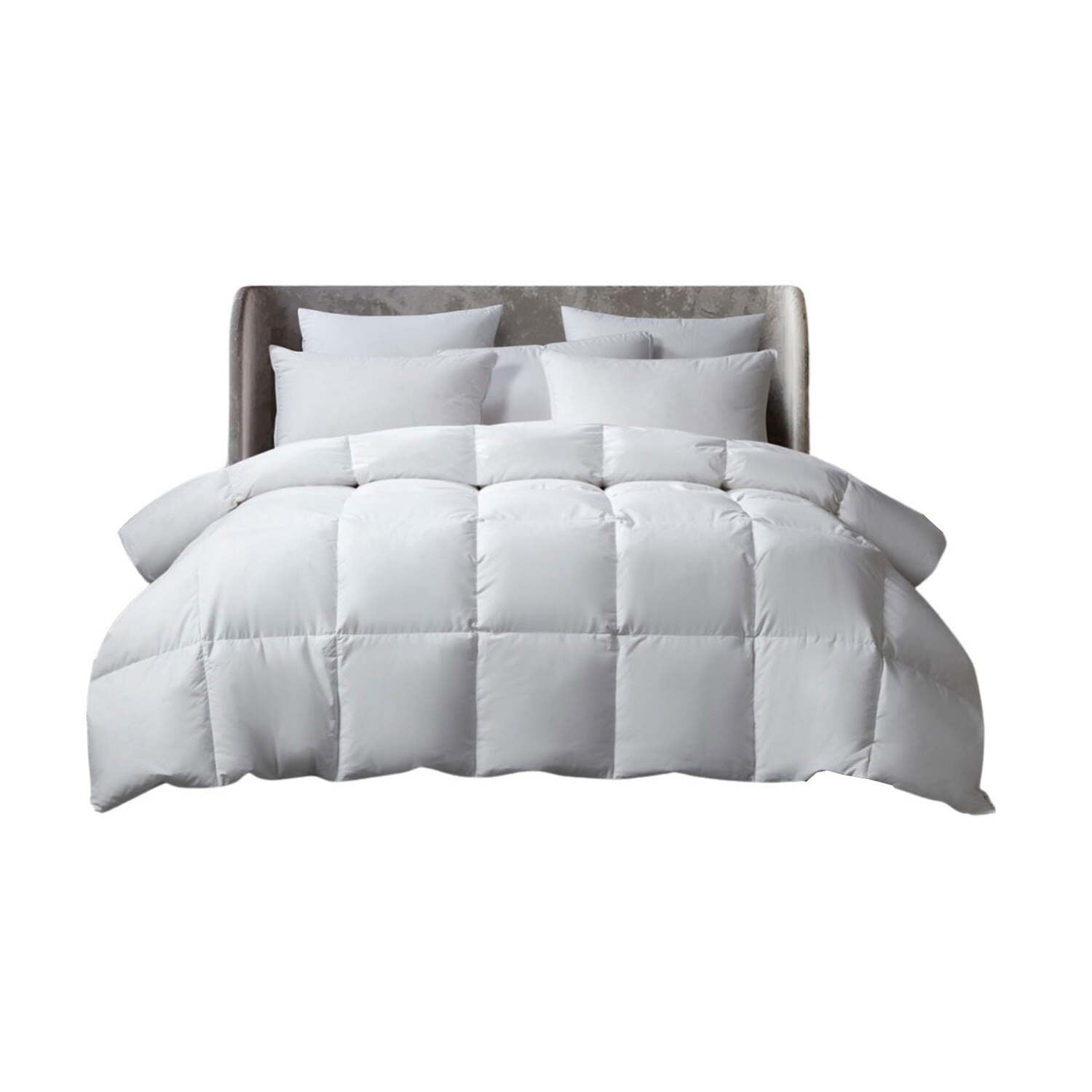 White Full Down Cotton Reversible Bedspread Set