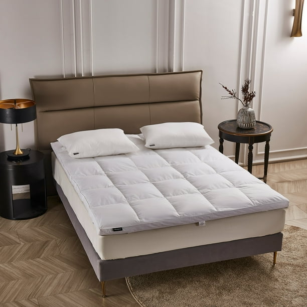 Beautyrest 233 Thread Count Cotton Gusseted Baffle Box Featherbed White Cal King Walmart Business Supplies