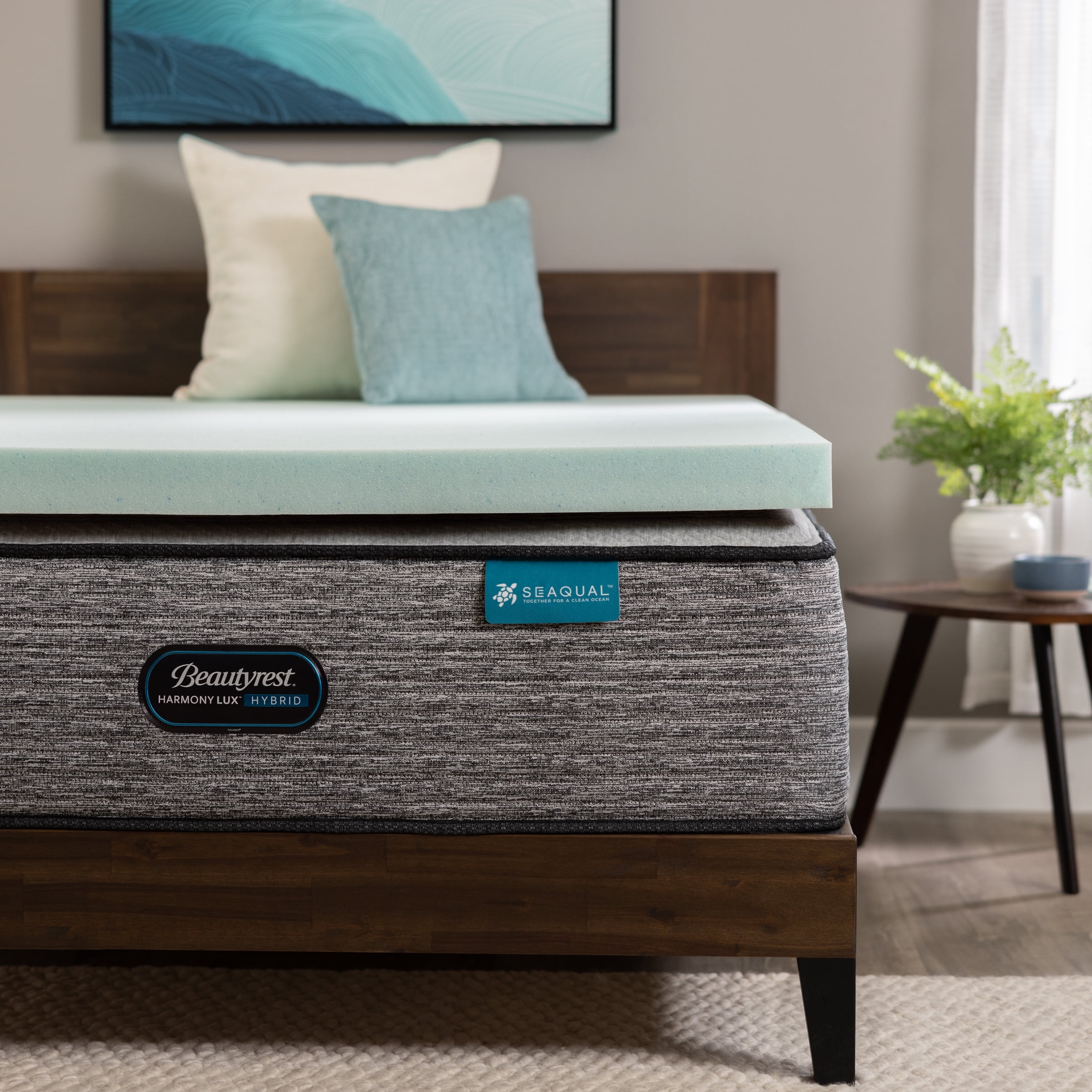 Twin 3-Inch Blue Memory Foam Cooling Mattress Topper