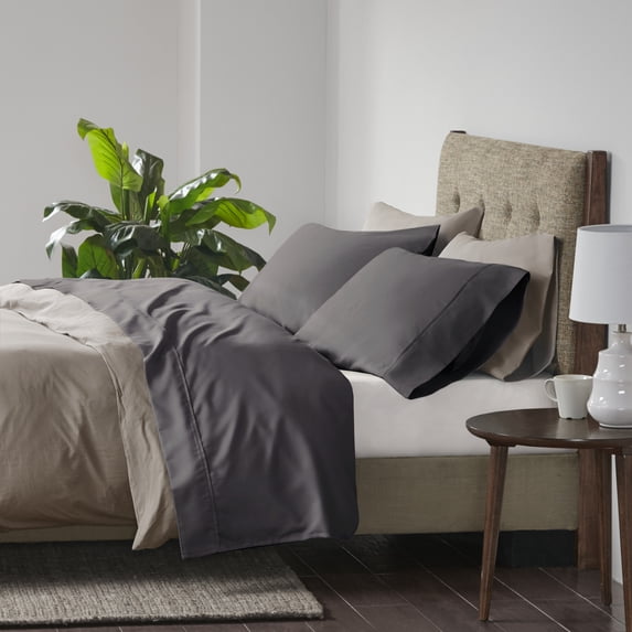 Beautyrest 600 Thread Count Charcoal Cooling Cotton Blend 4 PC Sheet Set, California King