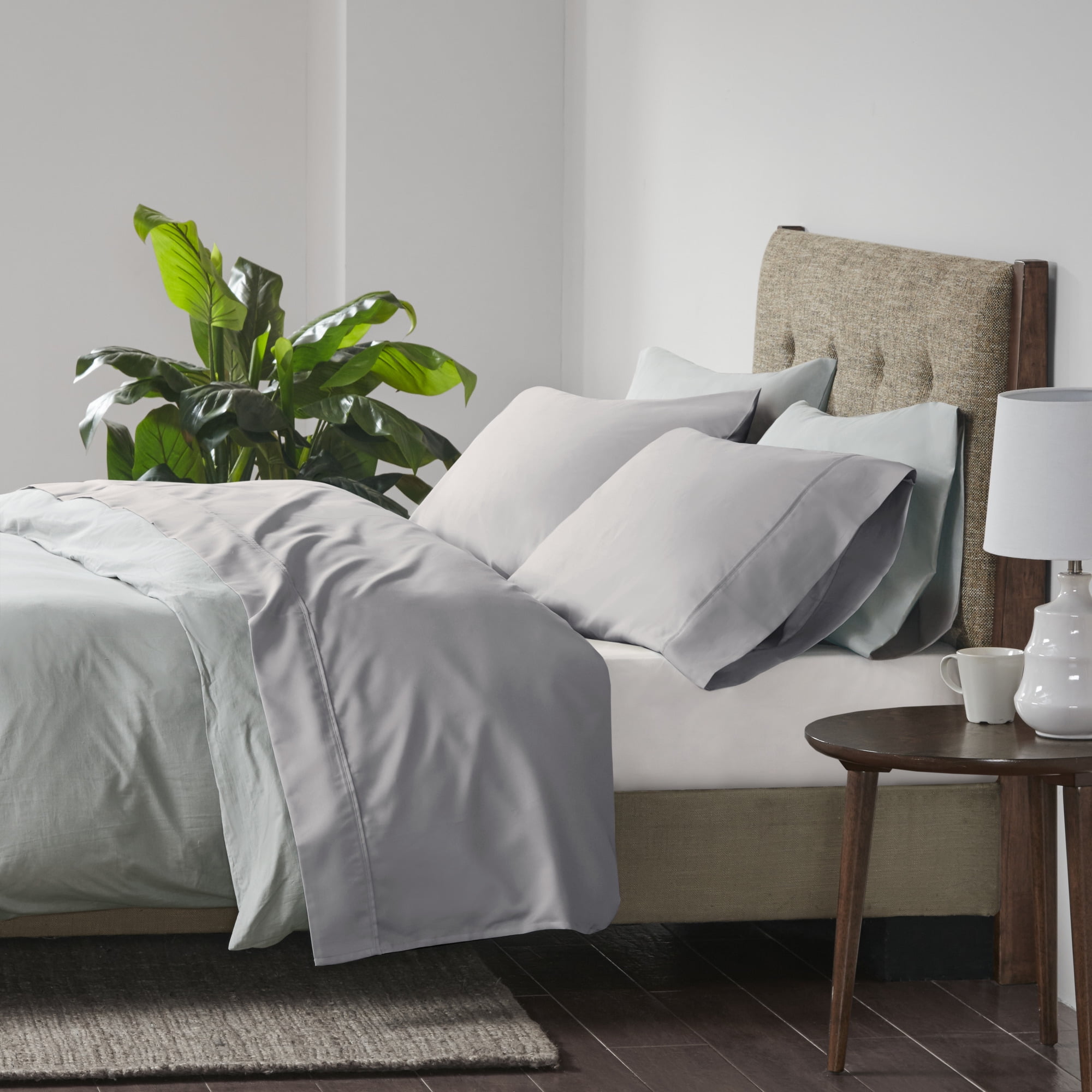 Belledorm Brushed Cotton Flat Sheet - Full Size, Gray, 100% Cotton