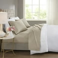 thumbnail image 1 of Beautyrest 600 Thread Count Khaki Cooling Cotton Blend 4 PC Sheet Set, Queen, 1 of 5