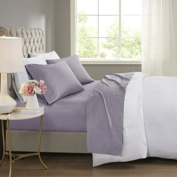 Beautyrest 600 Thread Count Purple Cooling Cotton Blend 4 PC Sheet Set, Full