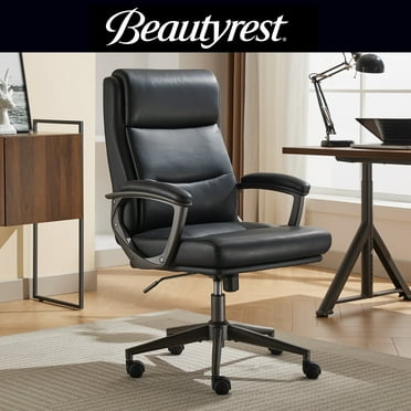 Beautyrest Amara Ergonomic Manager Office Chair with Padded Armrest for Teens Adults, Black