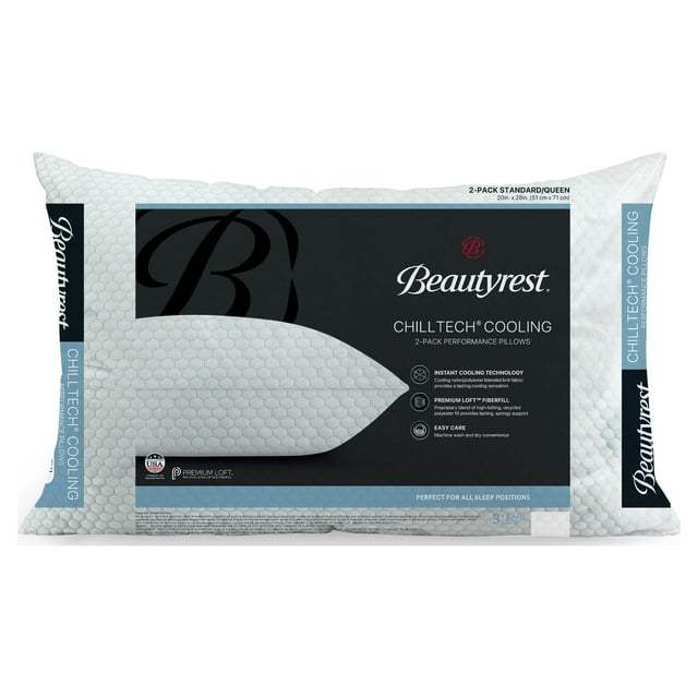 Beautyrest ChillTech Cooling Bed Pillow, Standard Queen, Polyester
