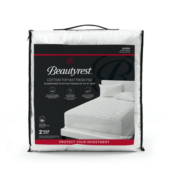 Beautyrest Cotton Top Mattress Pad, Full, Cotton