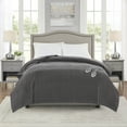 thumbnail image 1 of Beautyrest Electric Micro Fleece Heated Solid Blanket, Full, Gray, 1 of 12