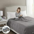 thumbnail image 1 of Beautyrest Electric Micro Fleece Heated Solid Blanket, Queen, Gray, 1 of 10