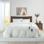 Beautyrest Heated Microlight to Berber Elect Electric Blanket with Two 20 Heat Level Setting Controllers, Queen: 84x90,