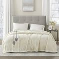 thumbnail image 1 of Beautyrest Heated Plush Solid Microlight Blanket, King, Ivory, 1 of 6